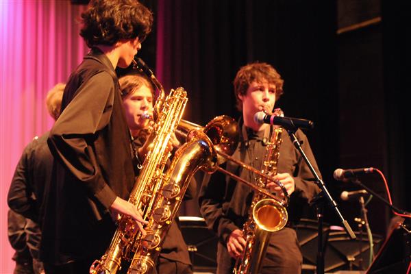 Students performing at the 2023-2024 All County Jazz Concert